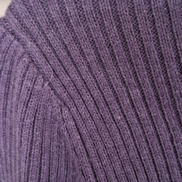 Tweeds Turtle Neck Sweater SzL Purple Long Sleeve Cotton Blend New With Tags - Picture 5 of 10